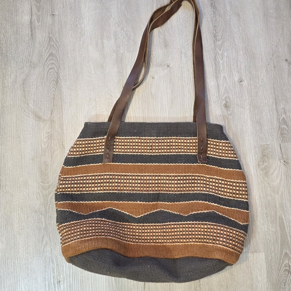 Vintage Boho Southwestern Tapestry Bucket Bag Ecote Urban Outfitters Purse Large - Picture 2 of 4